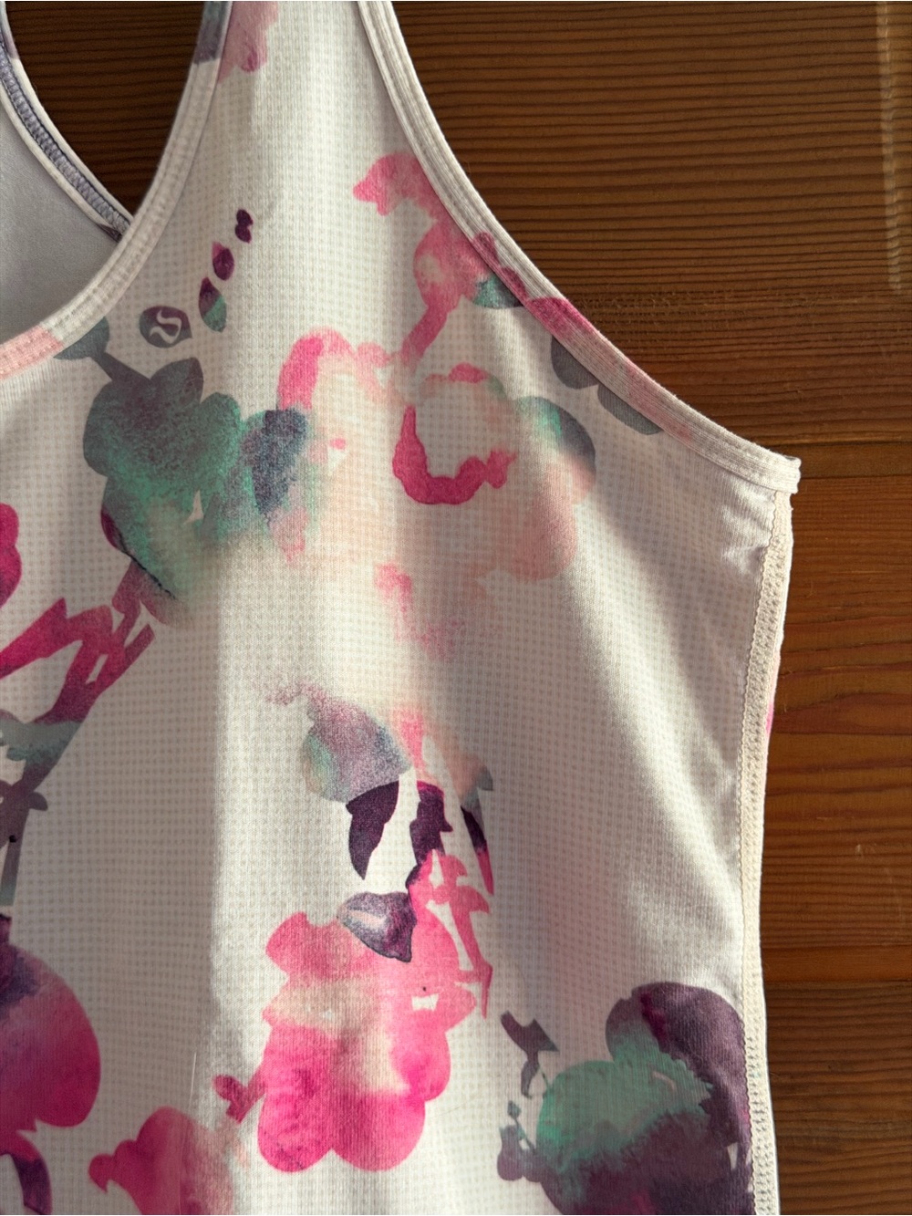 Lululemon Cool Racerback Blurred Blossoms Multi Colour Size 12 - Picture 5 of 8